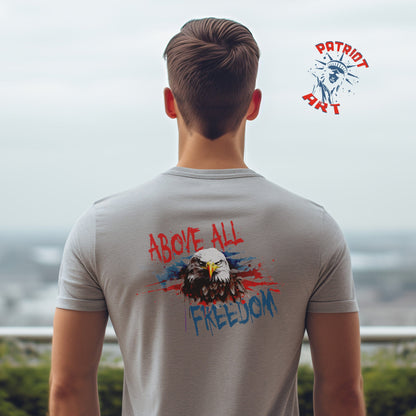 Freedom Above All Jersey Curved Hem Tee