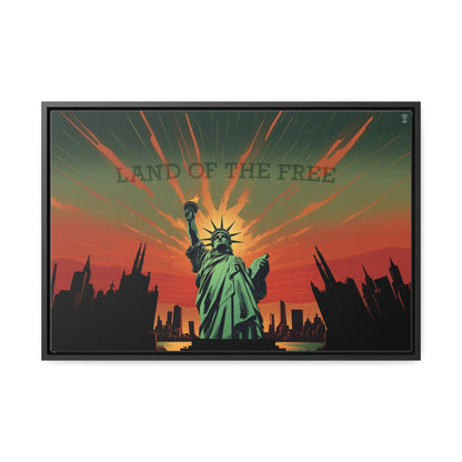 Land of the Free Framed Gallery Canvas Wrap