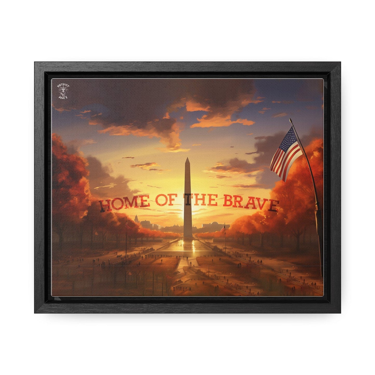 Home of the Brave Framed Gallery Canvas Wrap