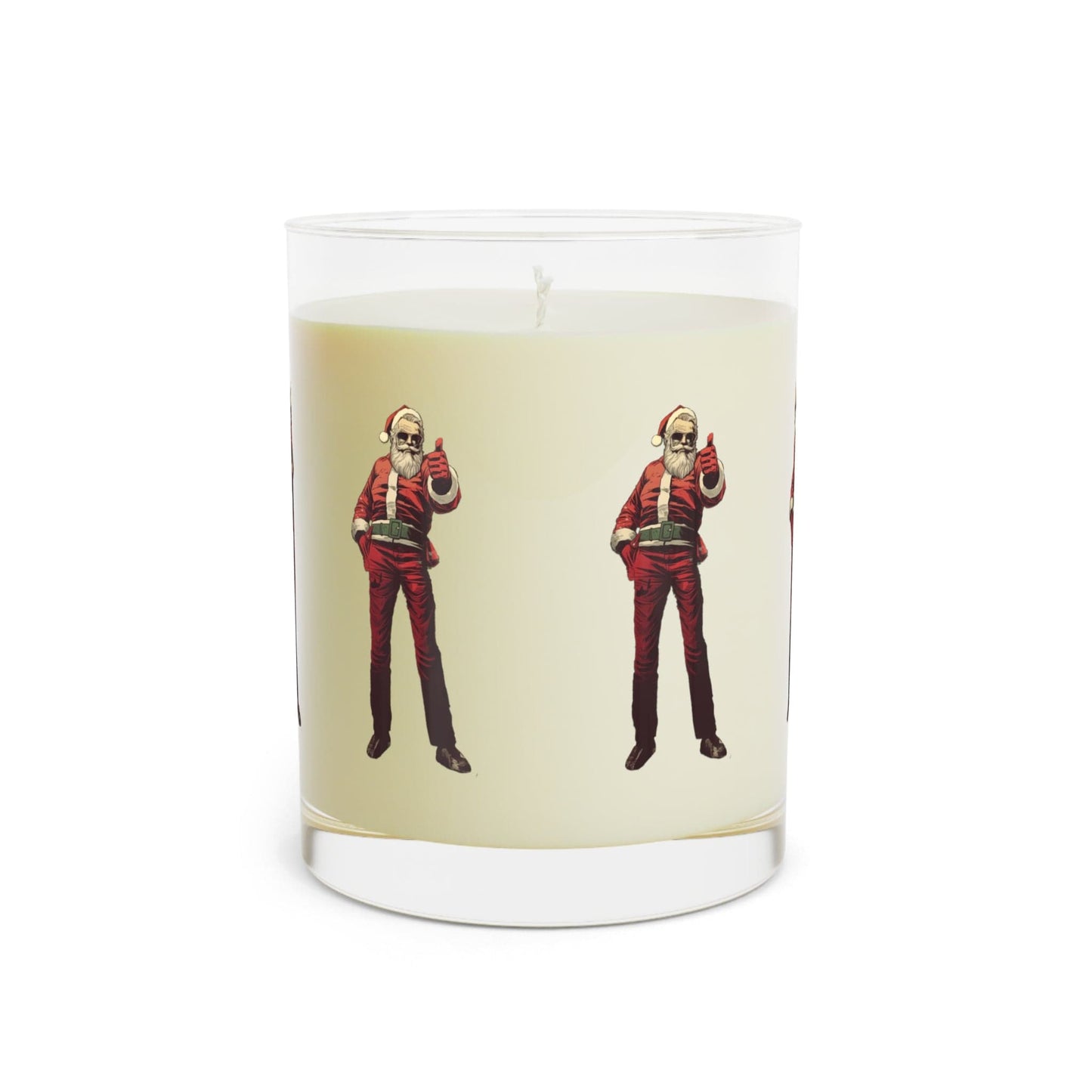 Santa Thumbs Up Scented Candle - Full Glass, 11oz