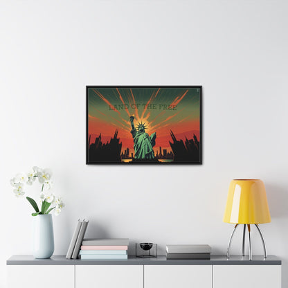 Land of the Free Framed Gallery Canvas Wrap