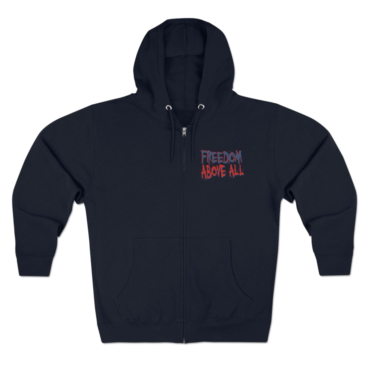 Freedom Above All Unisex Premium Full Zip Hoodie