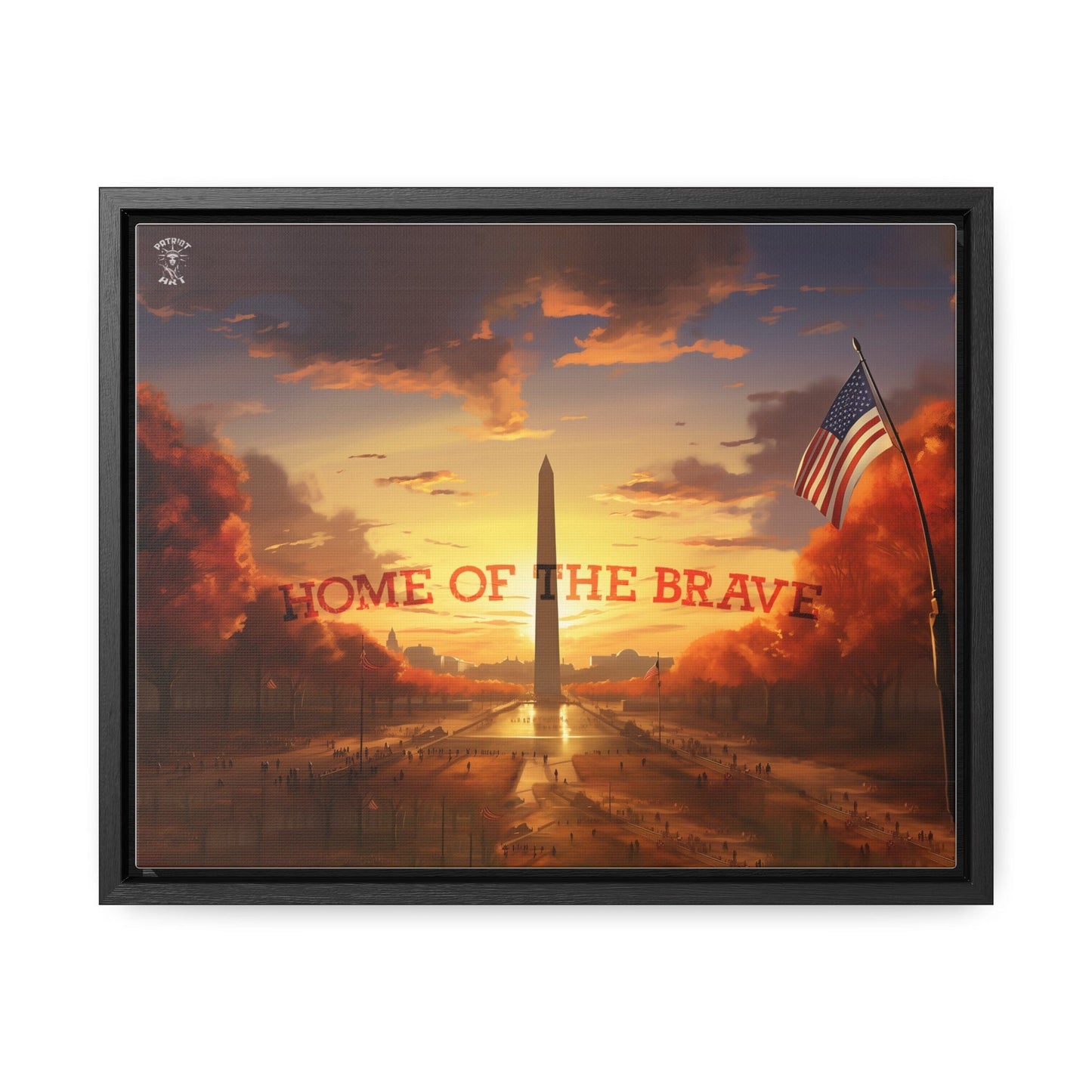 Home of the Brave Framed Gallery Canvas Wrap