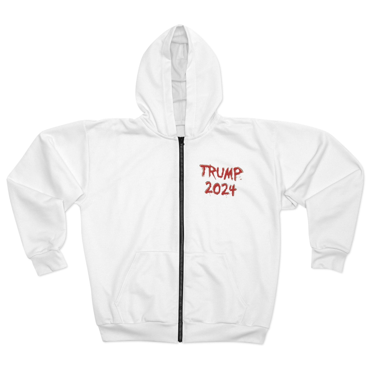 Trump 2024 Unleashed Monochrome Full-Zip Hoodie - LIMITED EDITION