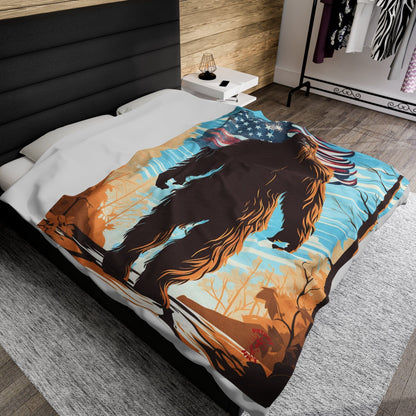 Big Foot Velveteen Plush Blanket - Various Sizes