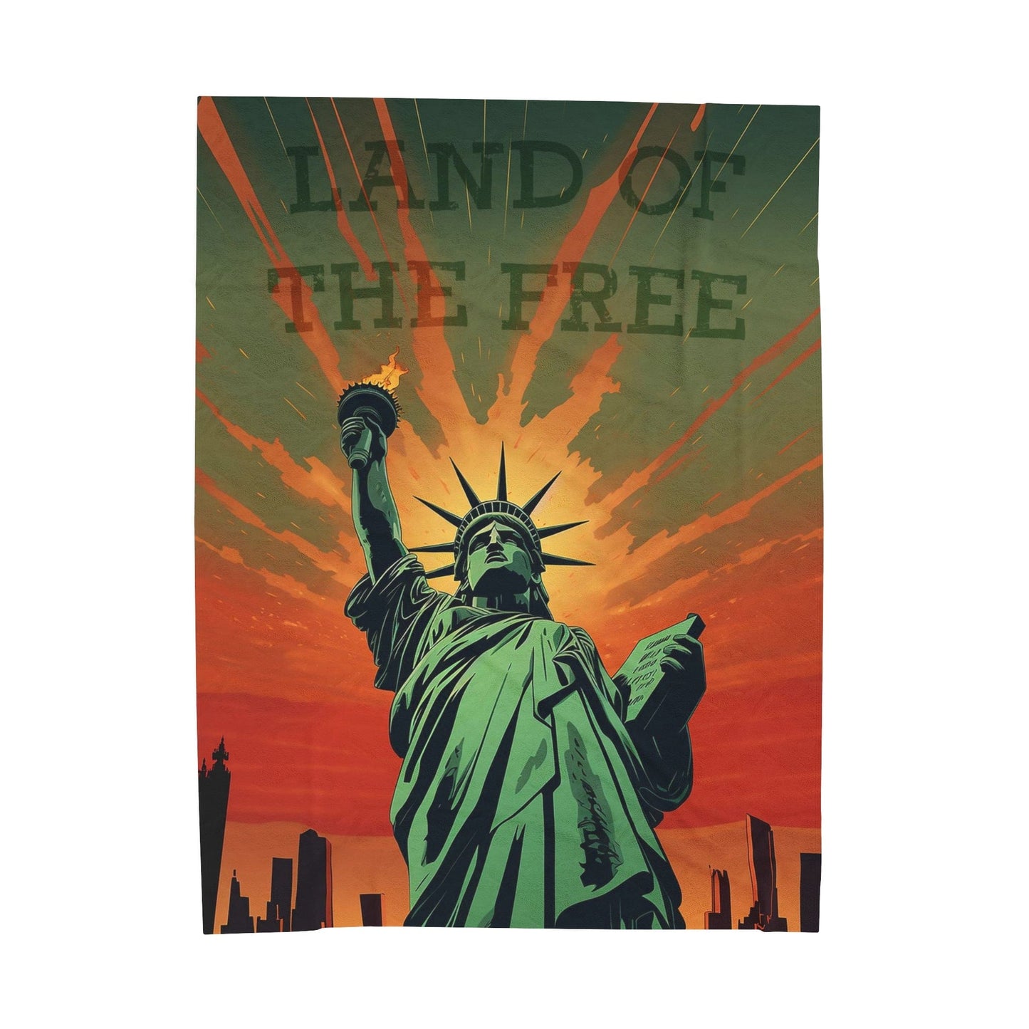 Land of the Free Velveteen Plush Blanket