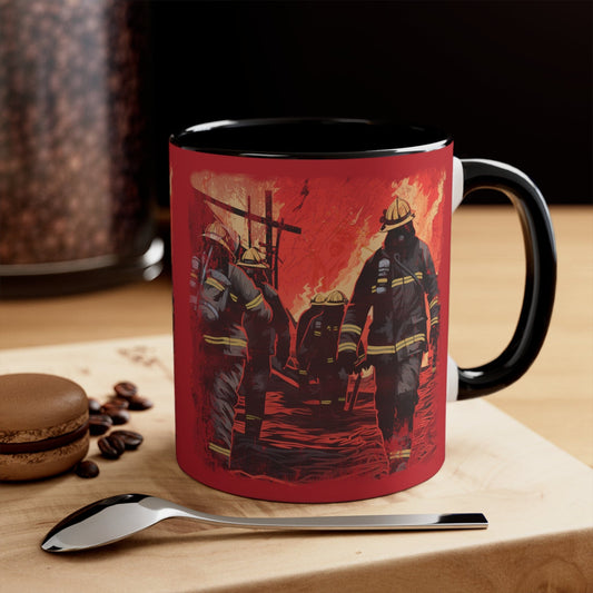 Firefighter Two-Tone Accent Coffee Mug 11oz