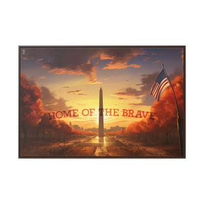 Home of the Brave Framed Gallery Canvas Wrap