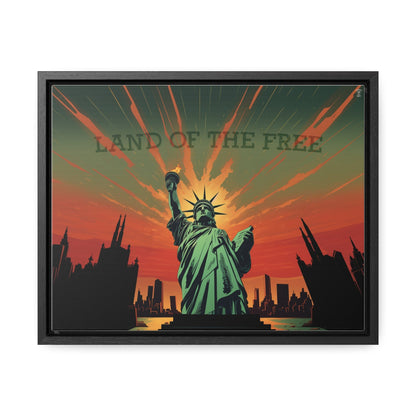 Land of the Free Framed Gallery Canvas Wrap