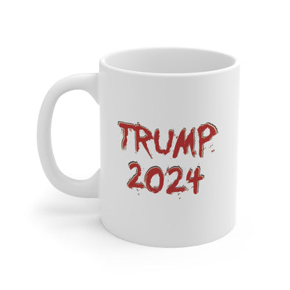 Trump 2024 Unleashed Monochrome Ceramic Mug 11oz