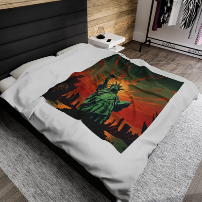 Land of the Free Velveteen Plush Blanket