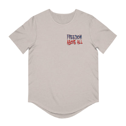 Freedom Above All Jersey Curved Hem Tee