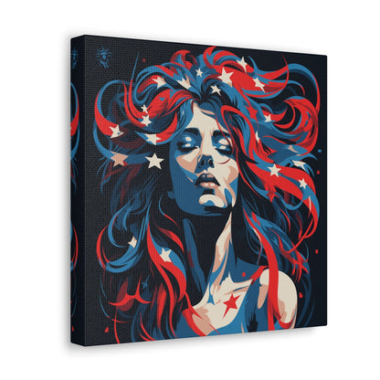 American Woman Framed Canvas Gallery Wraps