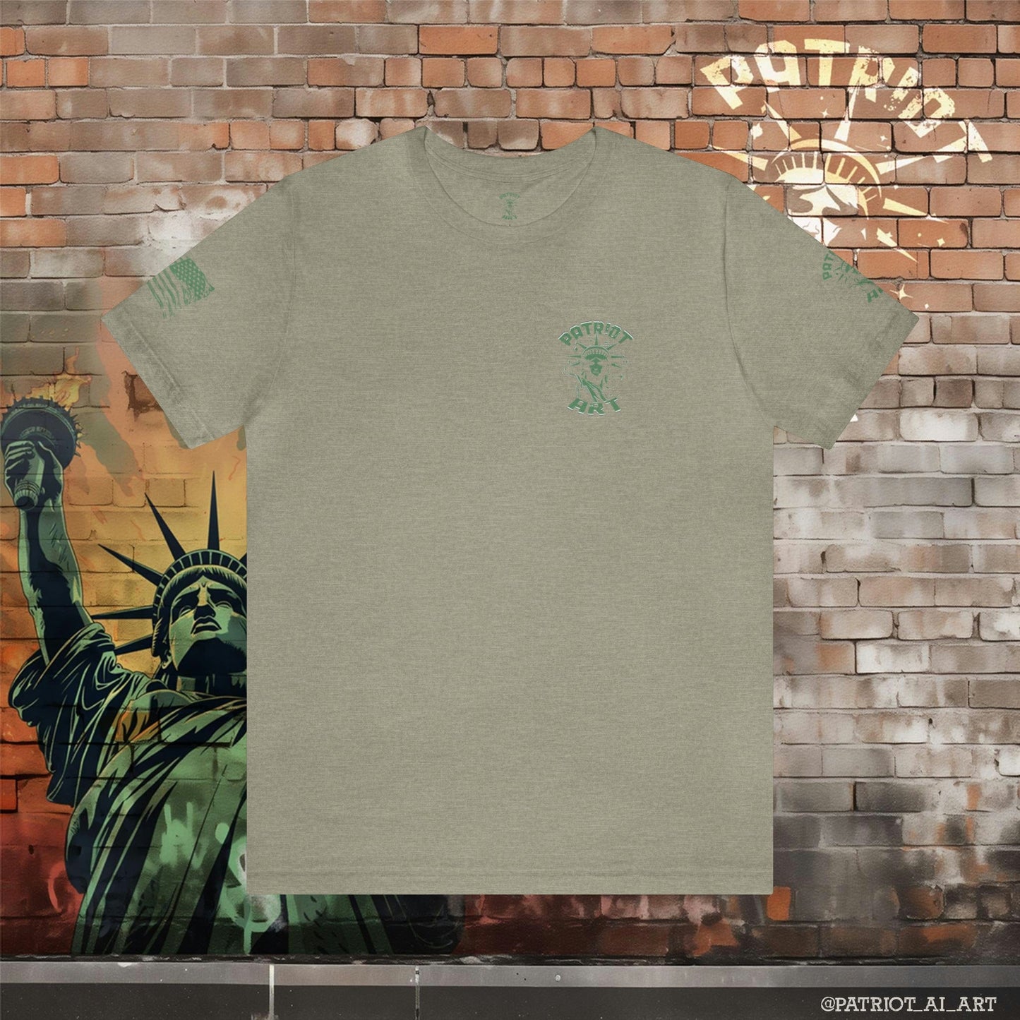 Patriot Art Army Green Stacked Logo T-Shirt