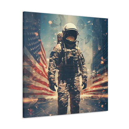 Astronaut in the City Canvas Gallery Wraps