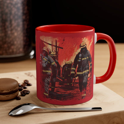 Firefighter Two-Tone Accent Coffee Mug 11oz