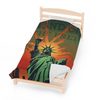 Land of the Free Velveteen Plush Blanket