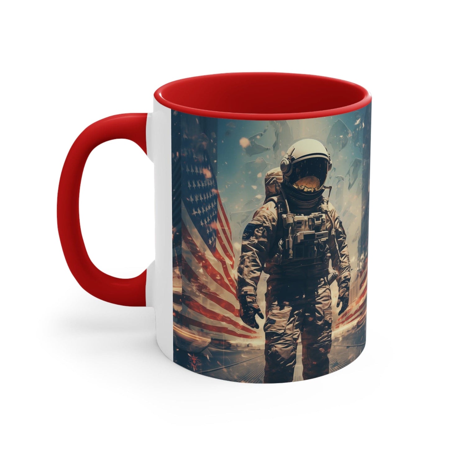 Astronaut in the City Two-Tone Accent Coffee Mug 11oz