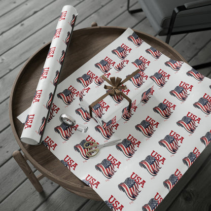 American Flag USA Wrapping Paper