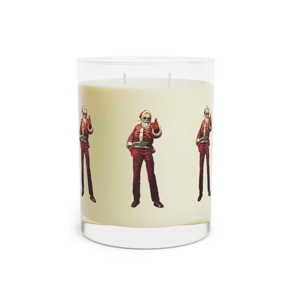 Santa Thumbs Up Scented Candle - Full Glass, 11oz