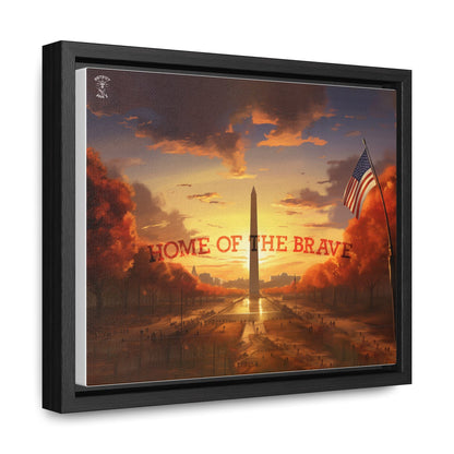 Home of the Brave Framed Gallery Canvas Wrap