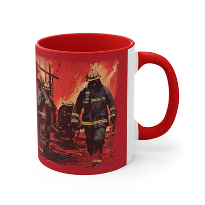 Firefighter Two-Tone Accent Coffee Mug 11oz