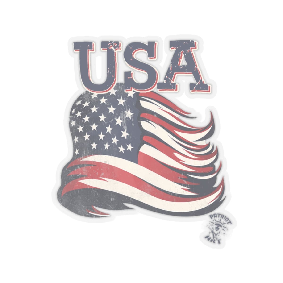 USA American Flag Distressed Kiss-Cut Stickers