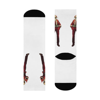 Santa Thumbs Up Mirrored Cushioned Crew Socks