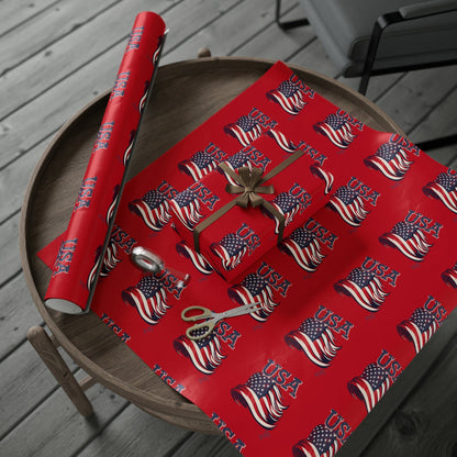 American Flag USA Wrapping Paper