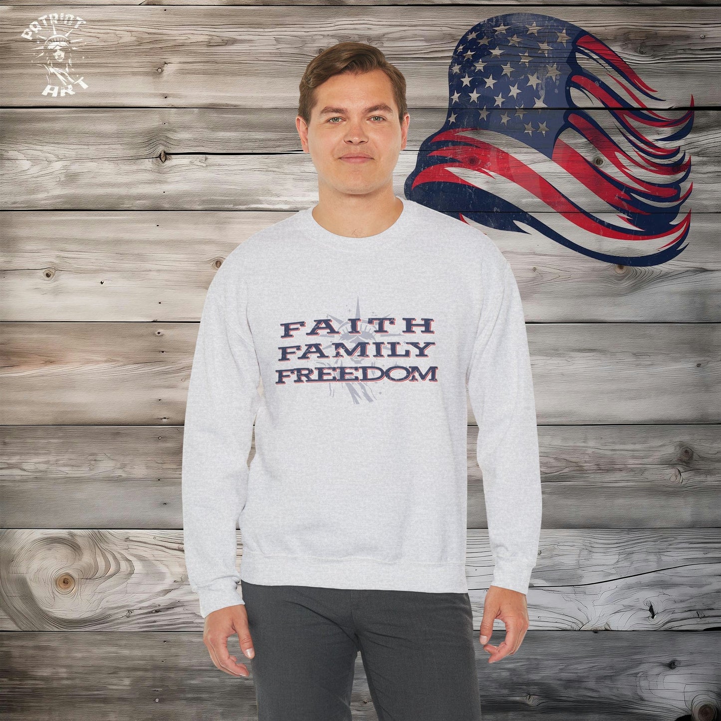 Faith Family and Freedom Crewneck Sweatshirt