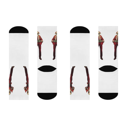 Santa Thumbs Up Mirrored Cushioned Crew Socks