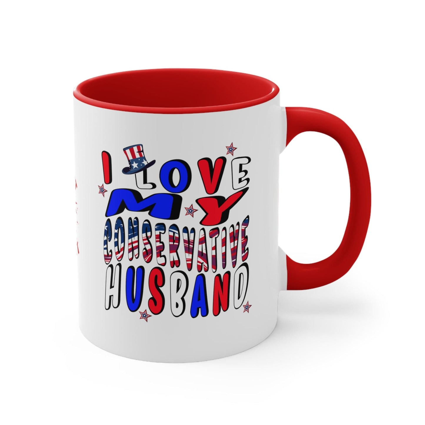 I Love My Conservative Husband Accent Coffee Mug 11oz