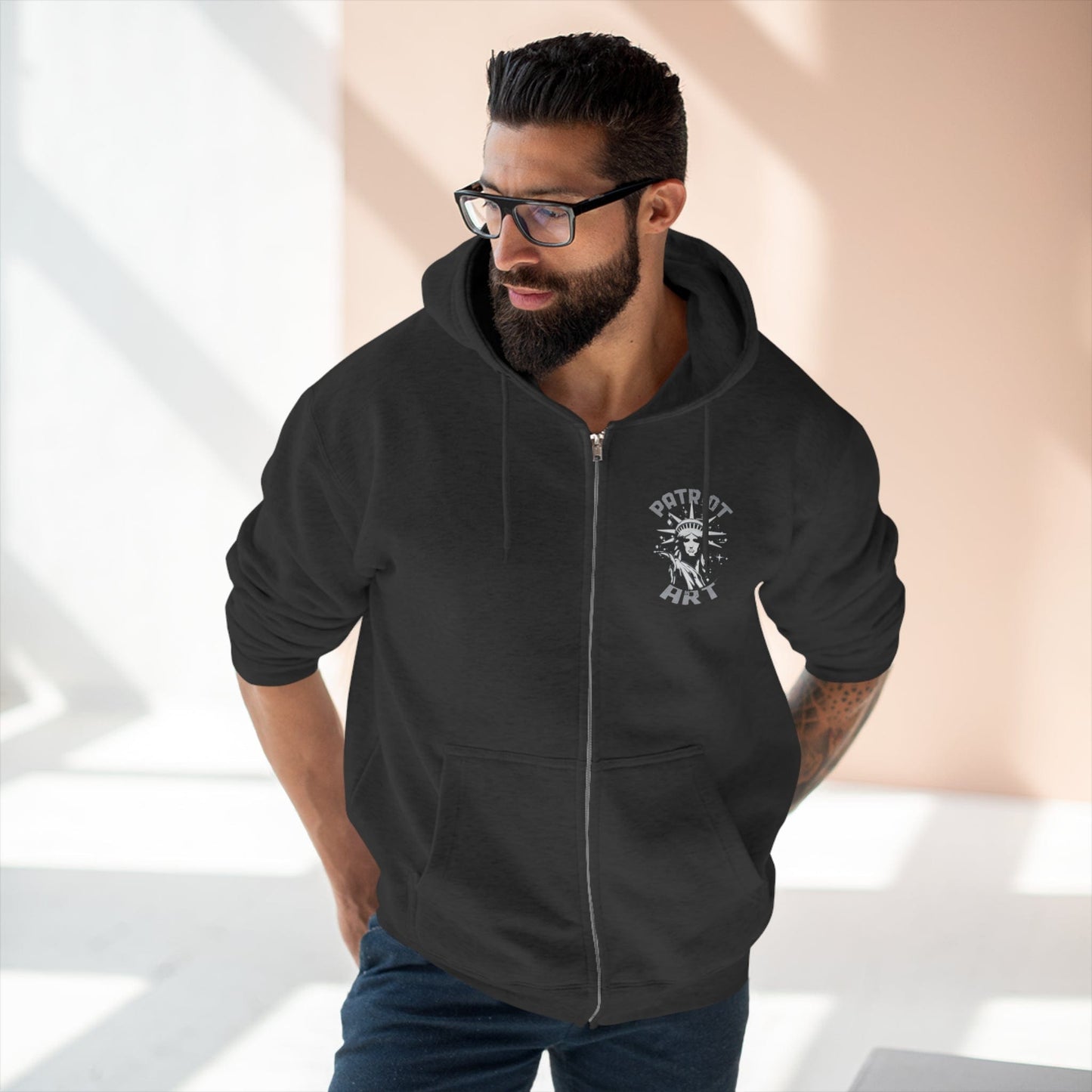 Lady Liberty Full Zip Hoodie - LIMITED EDITION - Monochrome