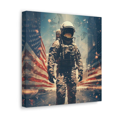 Astronaut in the City Canvas Gallery Wraps