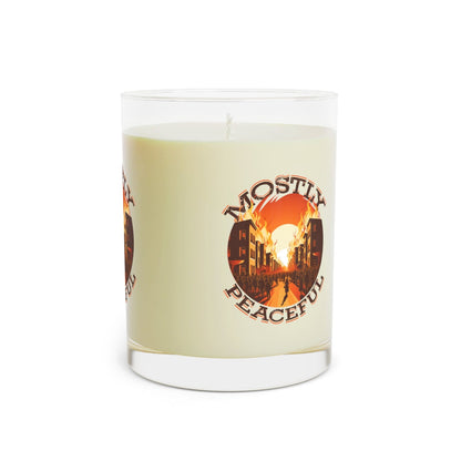 The Mostly Peaceful Scented Candle Full Glass, 11oz