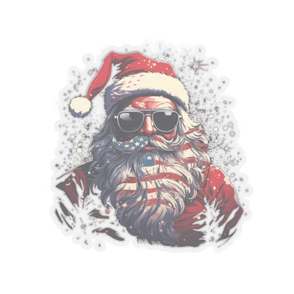 Patriotic Santa Kiss-Cut Stickers