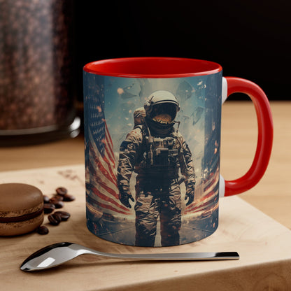 Astronaut in the City Two-Tone Accent Coffee Mug 11oz