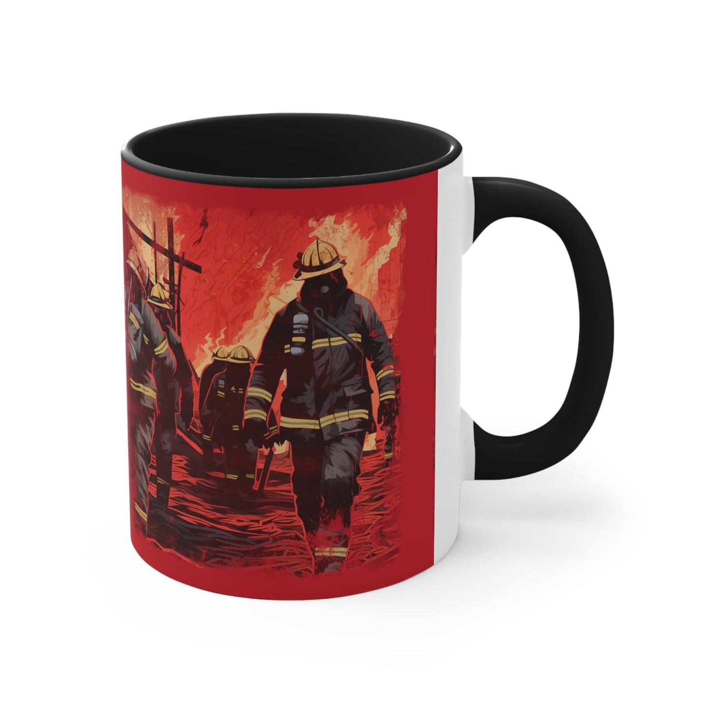 Firefighter Two-Tone Accent Coffee Mug 11oz