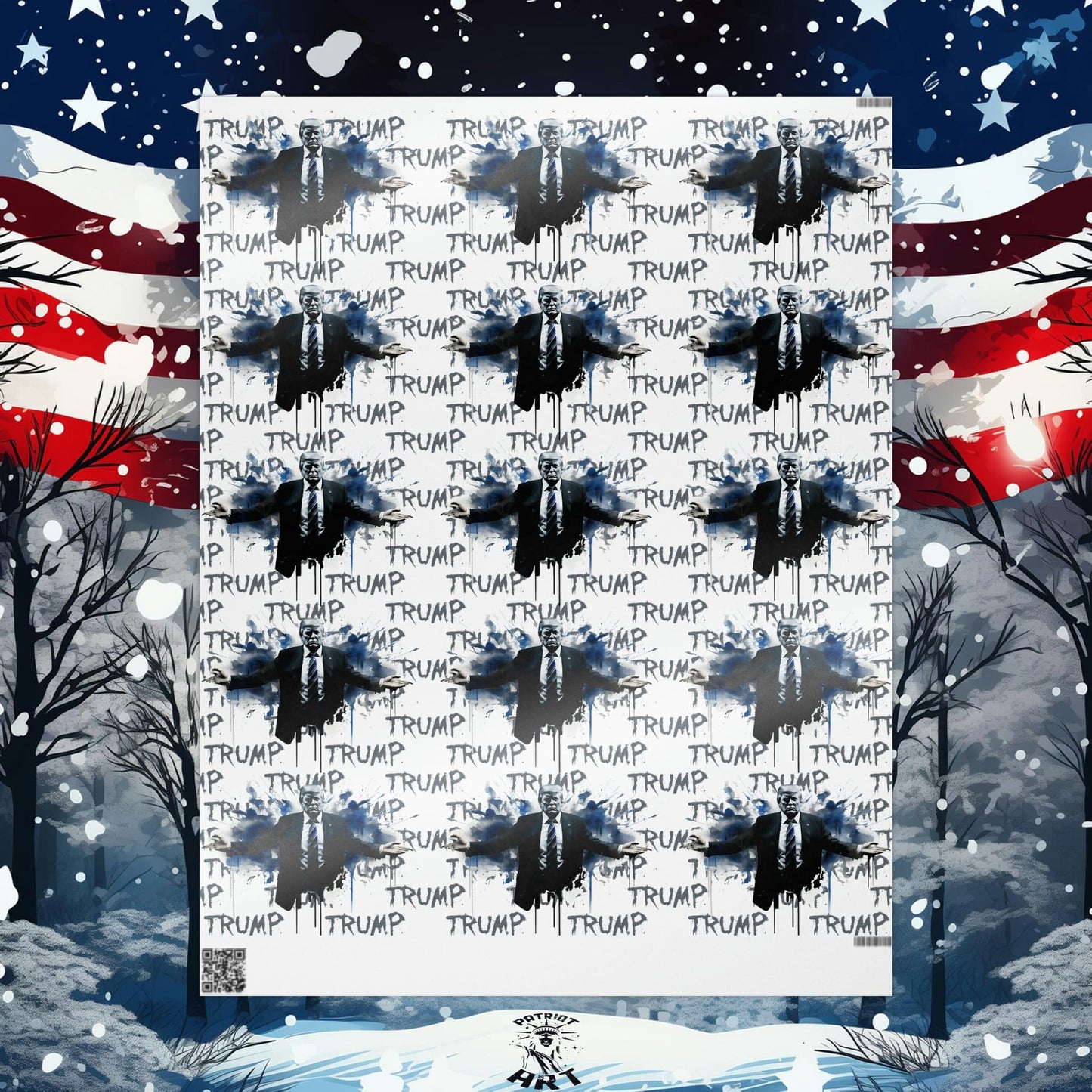 Trump Inkblot Design Wrapping Paper