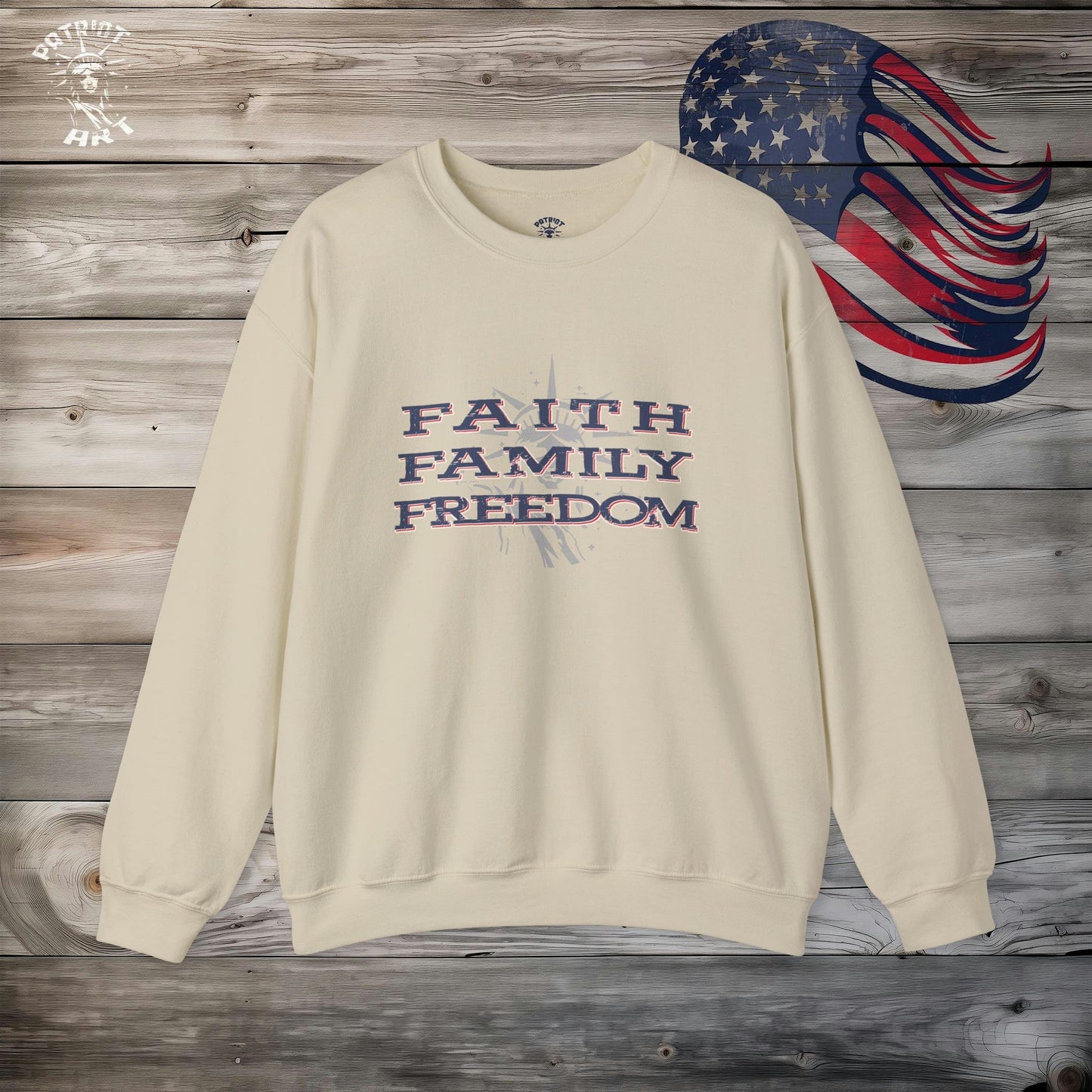 Faith Family and Freedom Crewneck Sweatshirt