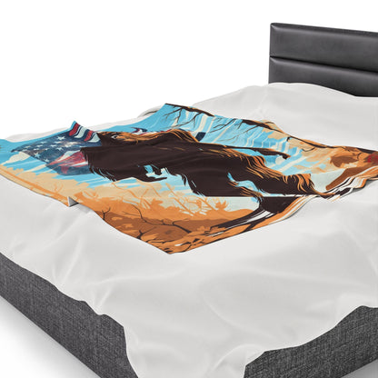 Big Foot Velveteen Plush Blanket - Various Sizes