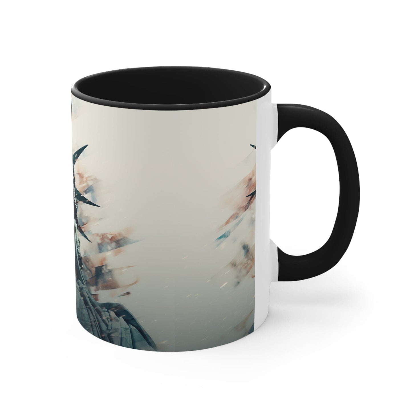 Lady Liberty Black Accent Coffee Mug 11oz