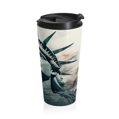 Lady Liberty Stainless Steel 15oz Travel Mug