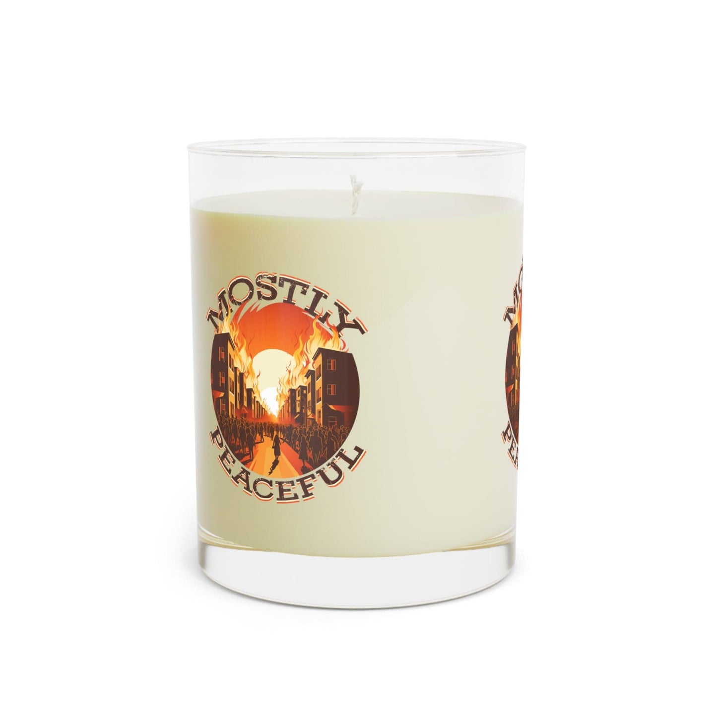 The Mostly Peaceful Scented Candle Full Glass, 11oz