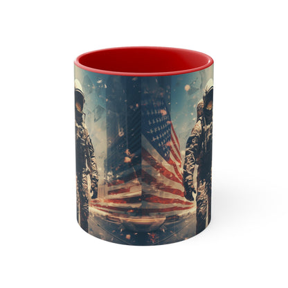 Astronaut in the City Two-Tone Accent Coffee Mug 11oz