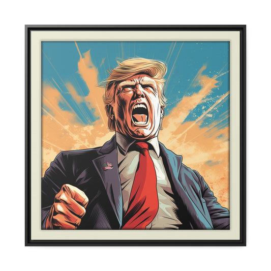 Trump Unleashed Matte Canvas, Black Frame