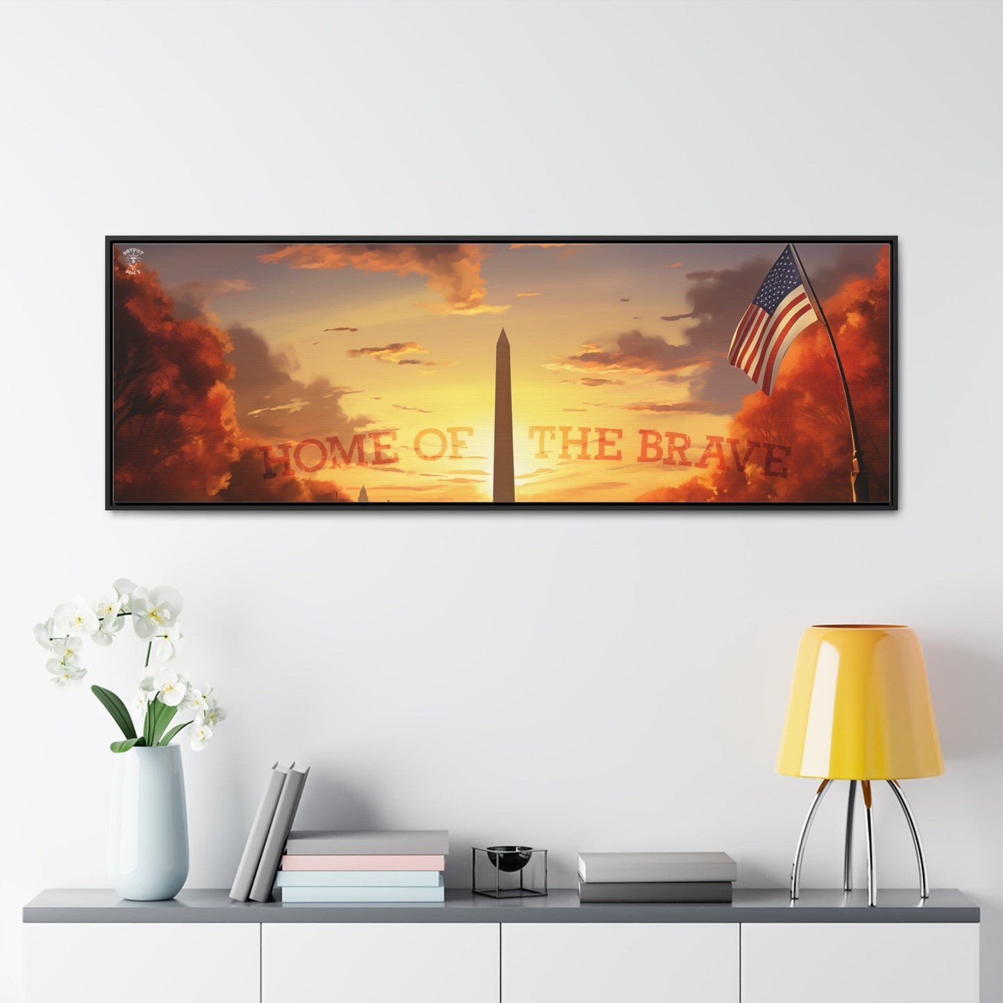 Home of the Brave Framed Gallery Canvas Wrap