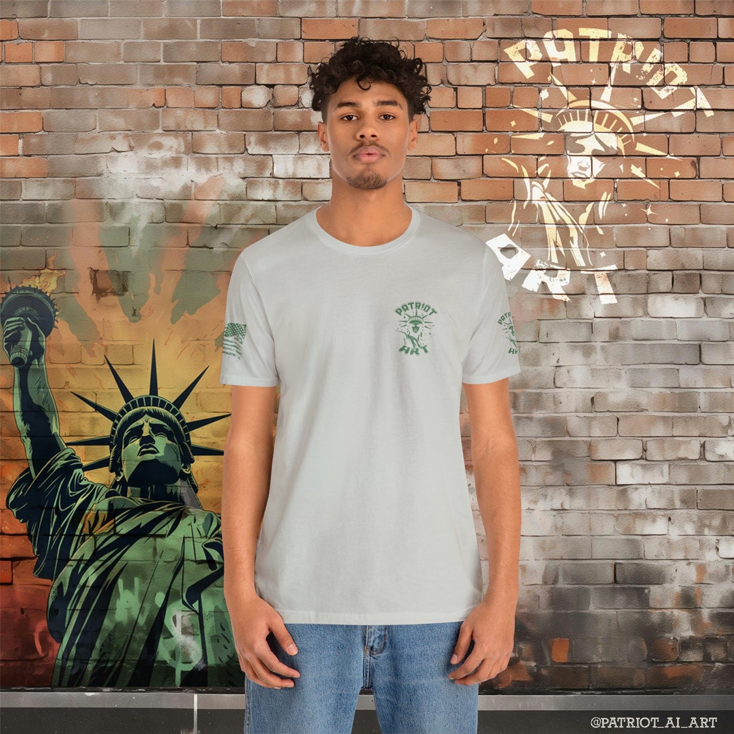 Patriot Art Army Green Stacked Logo T-Shirt