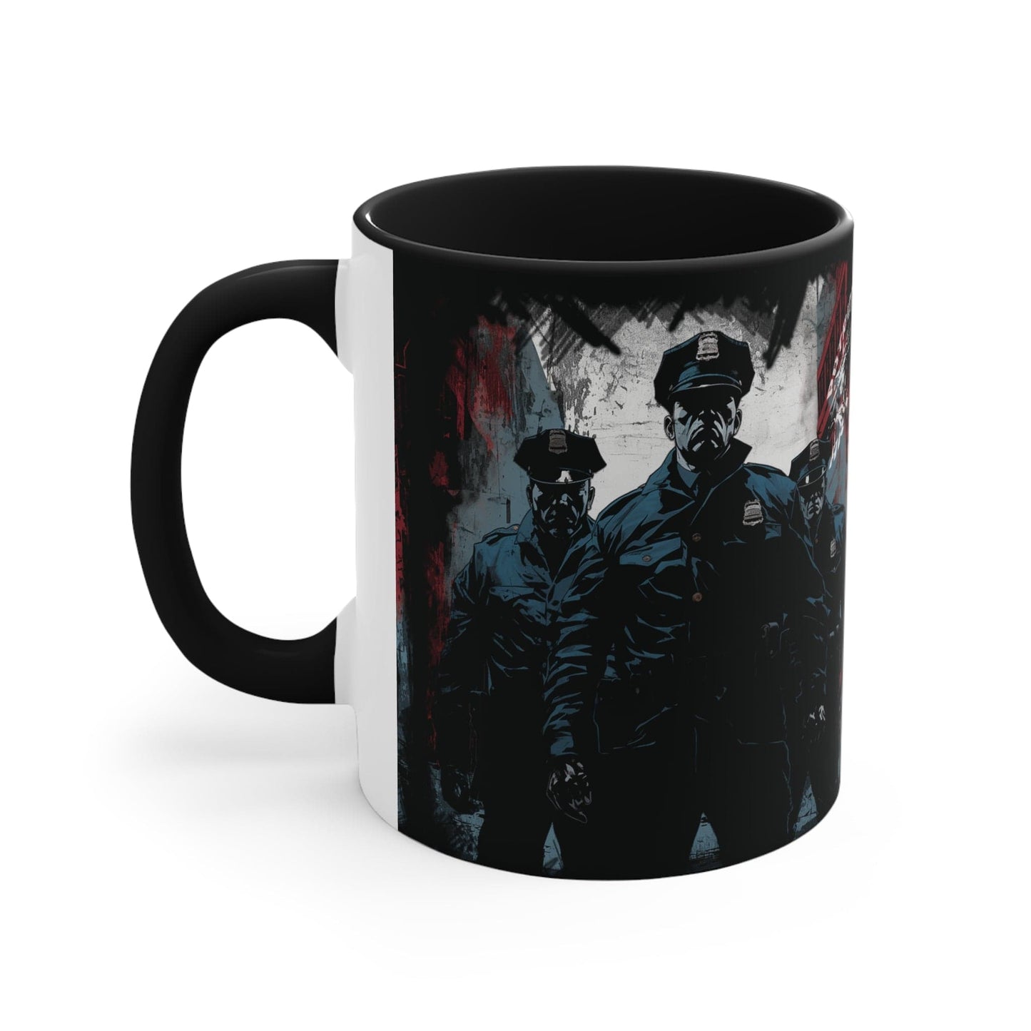 Policemen Black Accent Coffee Mug 11oz