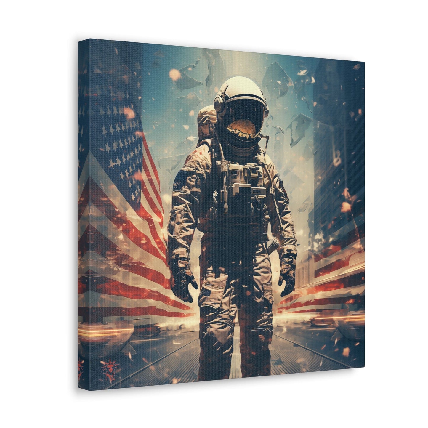 Astronaut in the City Canvas Gallery Wraps